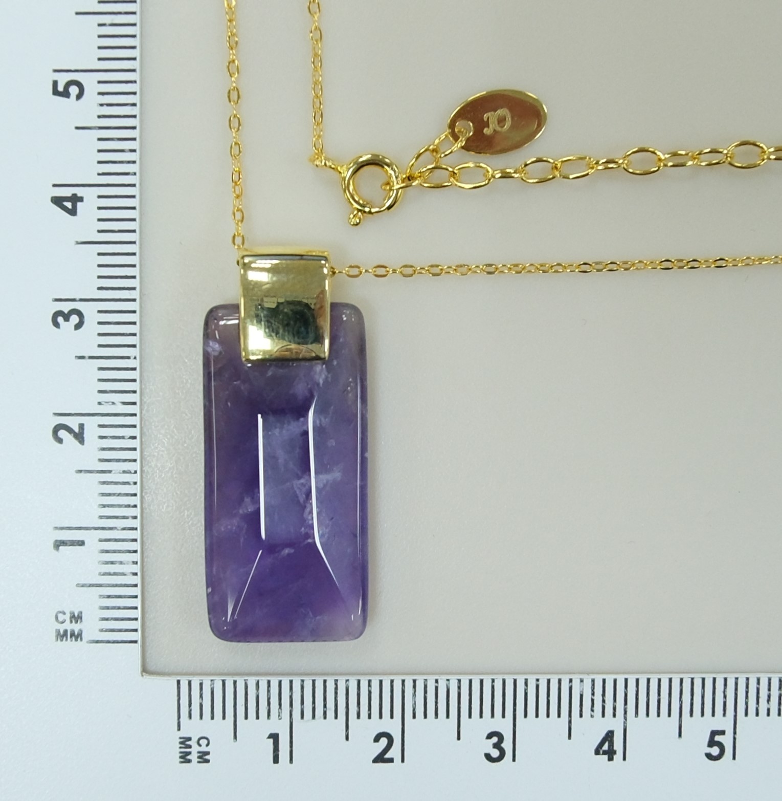 Серебряное колье с аметистом